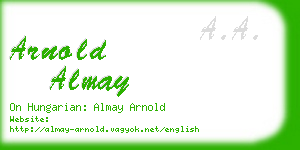 arnold almay business card